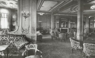 Salone di prima classe, RMS Titanic, 4 gennaio 1912 da English Photographer